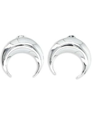 Marine Serre Mini Crescent Moon ピアス - ホワイト