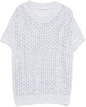 Panicale Camiseta De Punto Flojo - Blanco