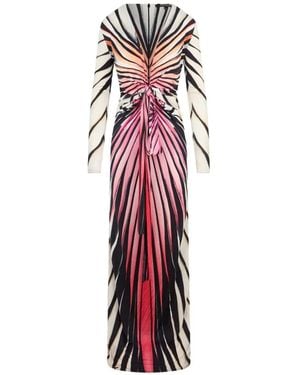 Roberto Cavalli Ray Of Paradise Printed Maxi Dress - White