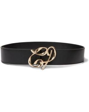 Claudie Pierlot Logo-Plaque Suede Belt - White