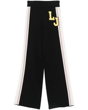 Liu Jo Logo-Patch Pants - Black
