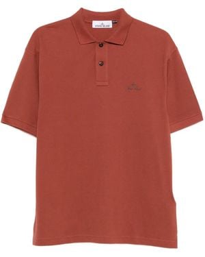 Stone Island Button Polo Shirt - Red