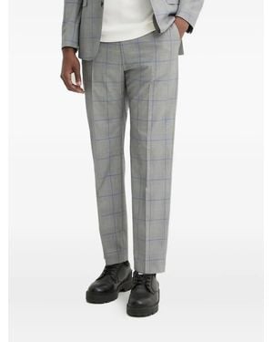 HUGO Checked Tailored Pants - Grey