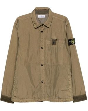 Stone Island Giacca Leggera Garment Dyed Crinkle Reps Ny - Neutro