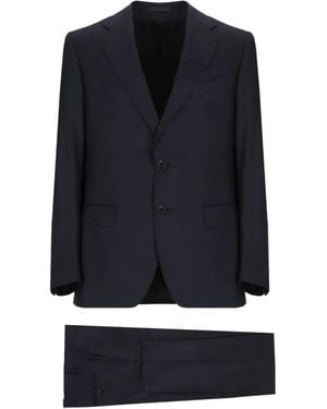 Caruso Single-Breasted Suit - Black