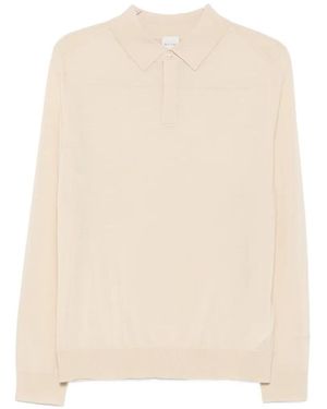 Paul Smith Polo-Collar Long-Sleeve Jumper - White