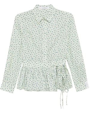 ROKH Camicia A Fiori - Verde