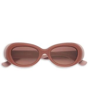 Emmanuelle Khanh Oval Frame Sunglasses - Pink