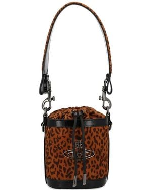 Vivienne Westwood Animal-Print Orb Shoulder Bag - White