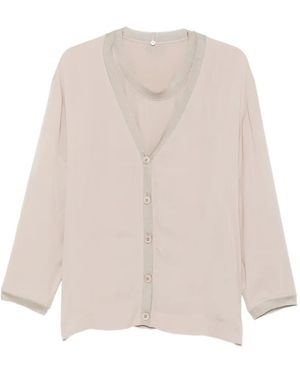 Giorgio Armani Button-Up Jacket And Blouse - Natural