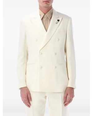Lardini Double-Breasted Jacket - White