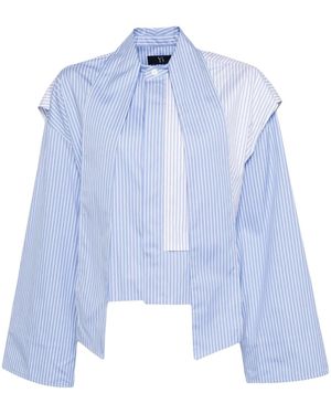 Y's Yohji Yamamoto Camisa a rayas - Azul