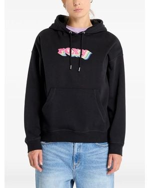 Roxy That's Rad Logo-Print Hoodie - Black