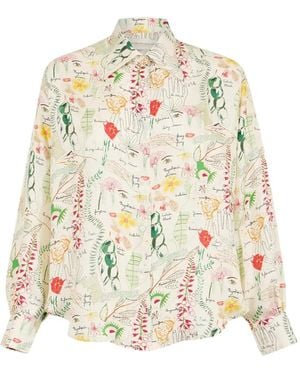 La Prestic Ouiston Lauren Printed Shirt - White