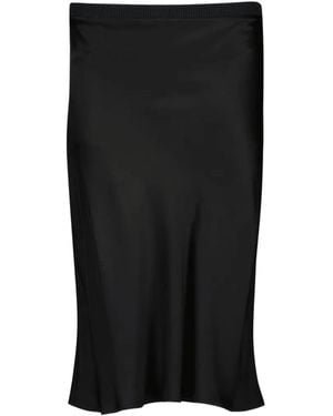 Ami Paris Ami De Coeur Midi Skirt - Black