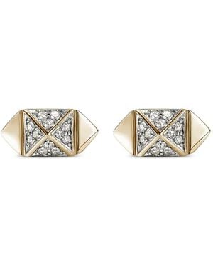 John Hardy Pendientes Icon Con Diamantes - Blanco
