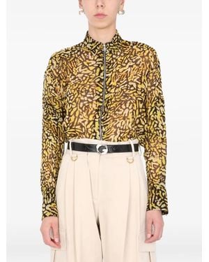 Givenchy Zip Patterned Shirt - Natural