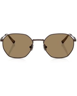 Brunello Cucinelli Lunettes De Soleil À Monture Géométrique - Metallic