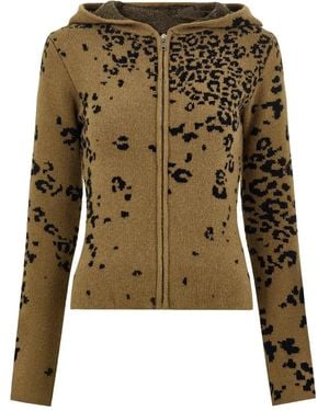 Protémoa Cheetah-Print Zip-Up Hoodie - Green