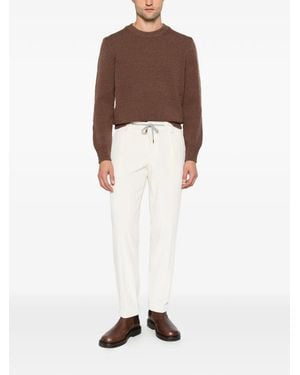 Gran Sasso Ribbed-Knit Virgin Wool Jumper - White