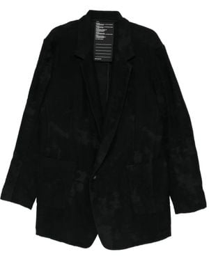 Nude:mm Distressed-Effect Single-Breasted Blazer - Black