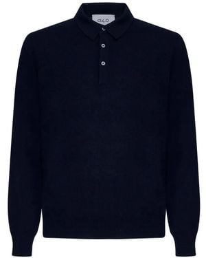 D4.0 Polo-Collar Jumper - Blue