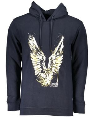Roberto Cavalli Eagle-Print Hoodie - Blue