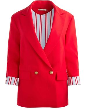 Alice + Olivia Doppelreihiger Arias Blazer - Rot