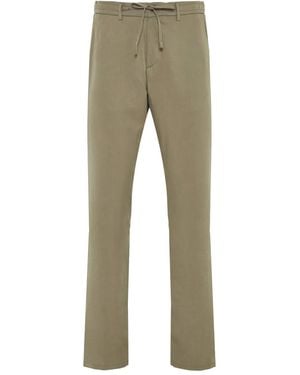 Canali Drawstring Straight-Leg Trousers - Grey