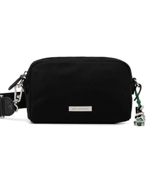 KARL LAGERFELD Charm-Detail Crossbody Bag - Black