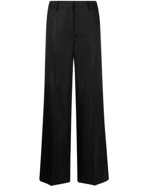 Magda Butrym Silk Wide-Leg Trousers - Black