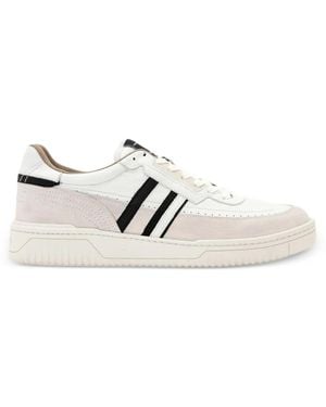 AllSaints Baskets Basses Regan À Rayures - White
