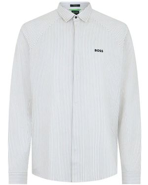 BOSS Chemise À Rayures - White