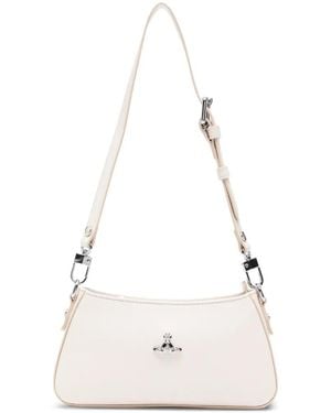 Vivienne Westwood Tasha Logo-Plaque Shoulder Bag - White