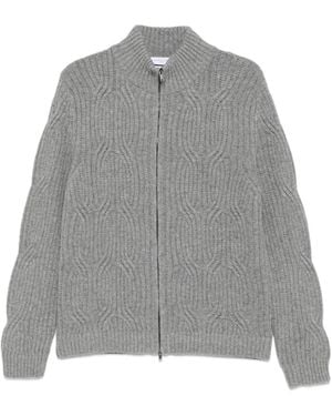 Daniele Fiesoli Pull En Maille Torsadée À Fermeture Zippée - Grey