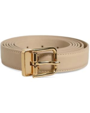 Dolce & Gabbana Leather Double-Wrap Belt - Natural