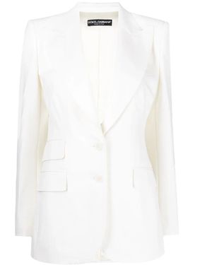Dolce & Gabbana Giacca Monopetto Turlington - White