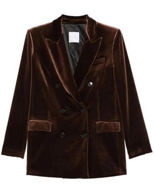 Ralph Lauren Double-Breasted Velvet Blazer - Black