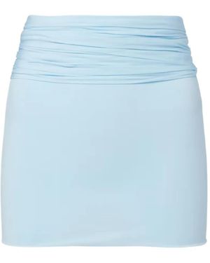 Wardrobe NYC Ruched Mini Skirt - Blue