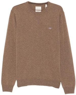 GANT Superfine Lambswool Jumper - Brown