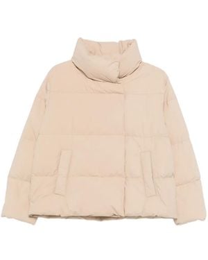 Weekend by Maxmara Kaiser Funnel-Neck Quilted Jacket - Natural