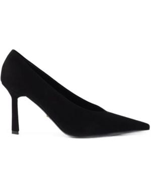 Prada Suede Pointy-Toe Pumps - Black