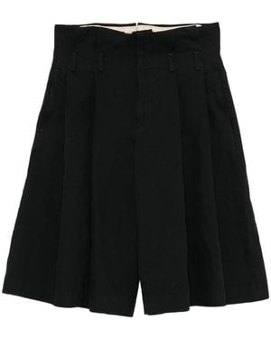 Comme des Garçons Bermuda Ample À Plis - Black