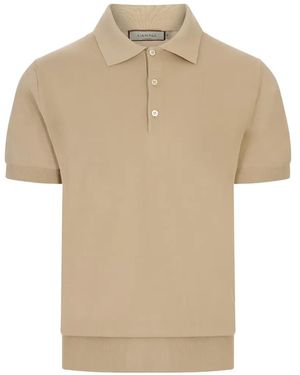 Canali Short-Sleeve Polo Shirt - Natural