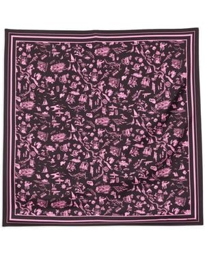 Paul Smith Square-Shape Silk Scarf - Purple