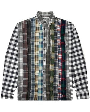 Needles Assorted Patchwork Flannel Shirt - Gray