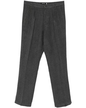Imperial Pantalon Droit À Design Plissé - Gray