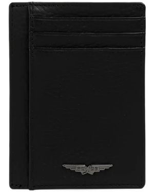 Police Marcus Grained Leather Cardholder - Black