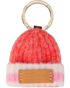 Longchamp Logo-Patch Keyring - Red