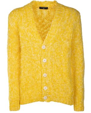 Daniele Fiesoli V-Neck Wool Cardigan - Yellow